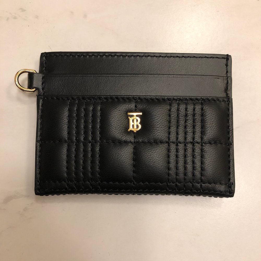 Burberry Monogram Motif Quilted Lambskin Card Case